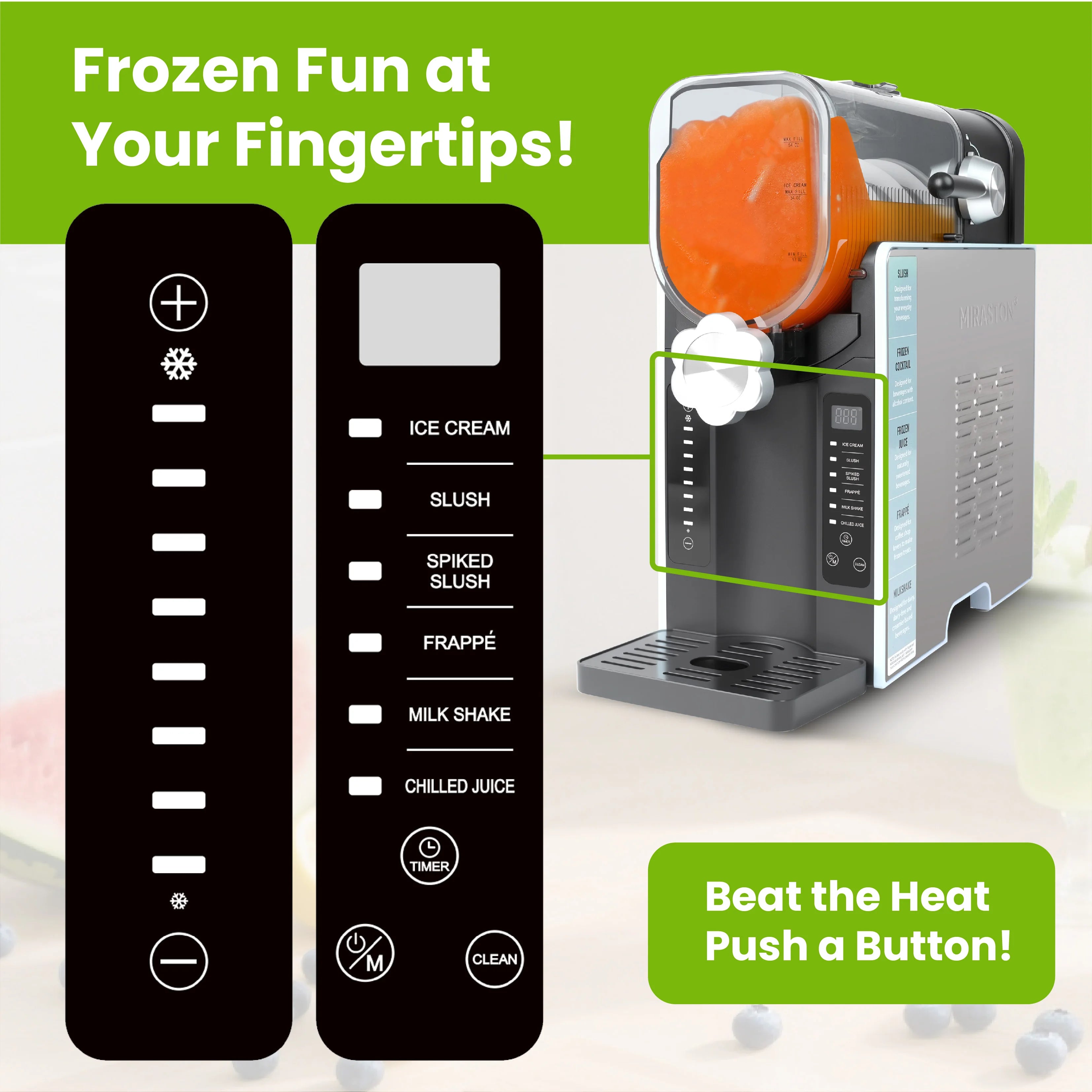 54oz Slushie Machine No Ice Needed Ice Cream Maker Frozen Drink Maker for Home with 6 Preset Programs for Margaritas, Milk Shake