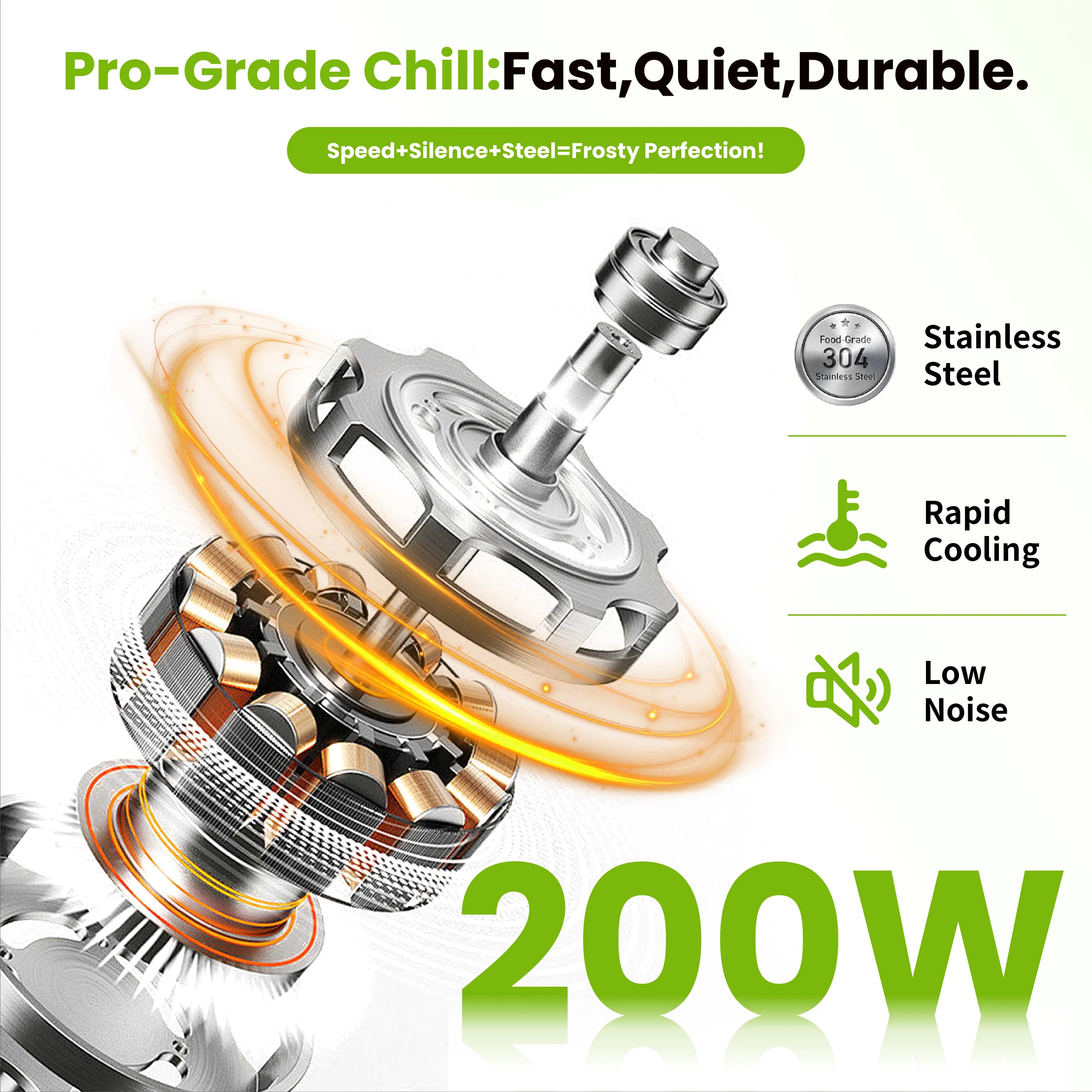 54oz Slushie Machine No Ice Needed Ice Cream Maker Frozen Drink Maker for Home with 6 Preset Programs for Margaritas, Milk Shake