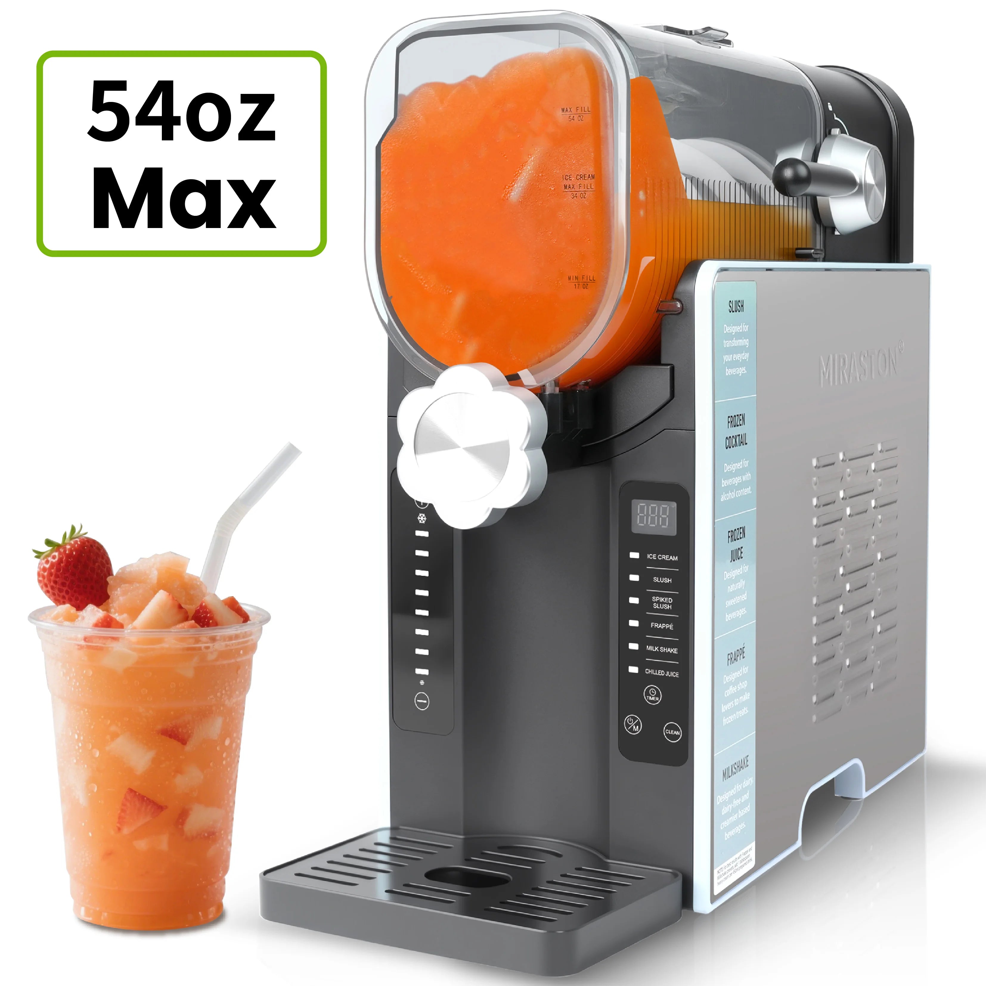 54oz Slushie Machine No Ice Needed Ice Cream Maker Frozen Drink Maker for Home with 6 Preset Programs for Margaritas, Milk Shake