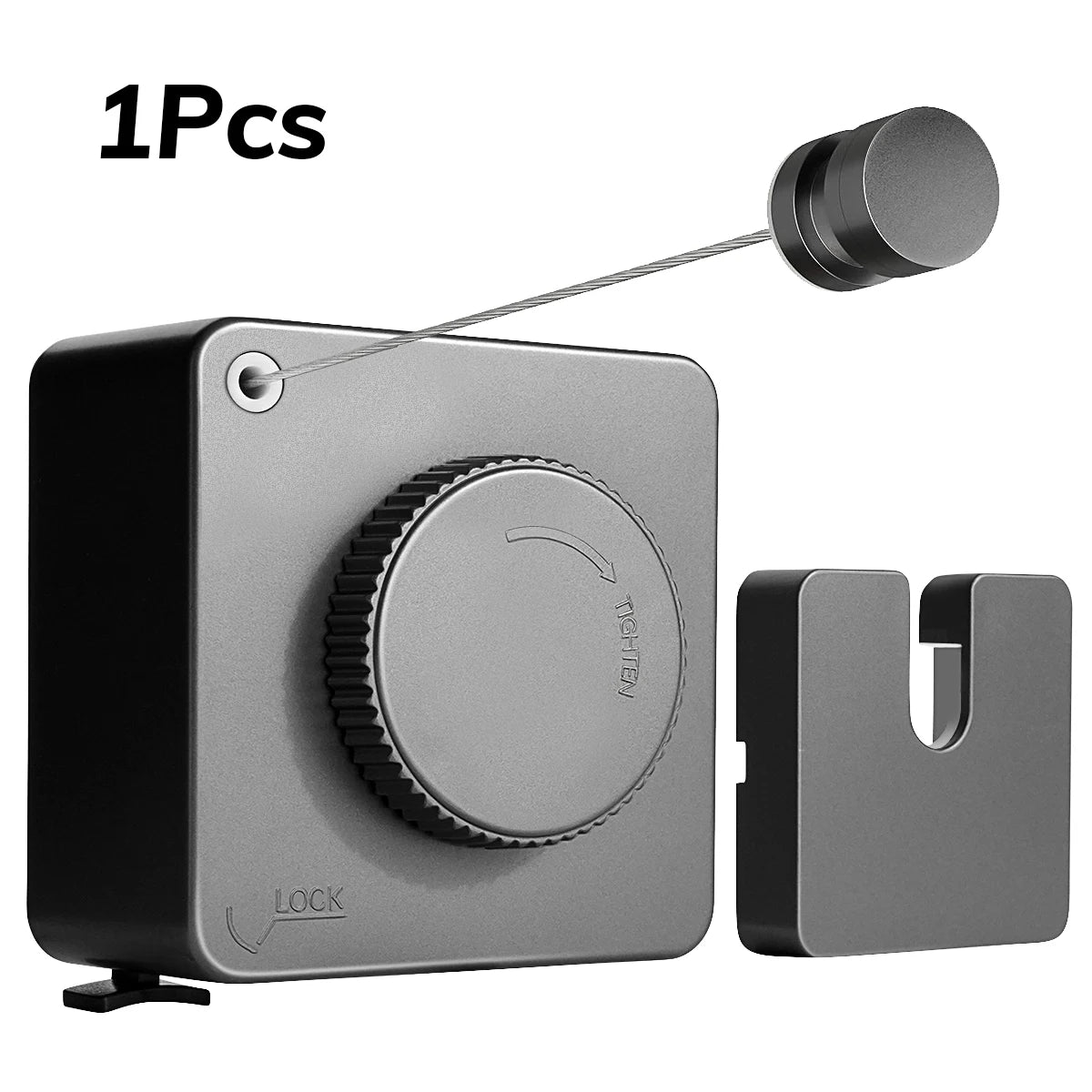 1 Pcs Indoor Retractable Clothesline Non Sagging Outdoor Clothesline Wall Mounted Stainless Steel Rope 15.1 Feet Gray