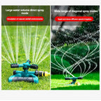 4pcs set Automatic sprinkler green nozzle 360 degree rotating water spray vegetable garden irrigation watering sprinkler irrigat