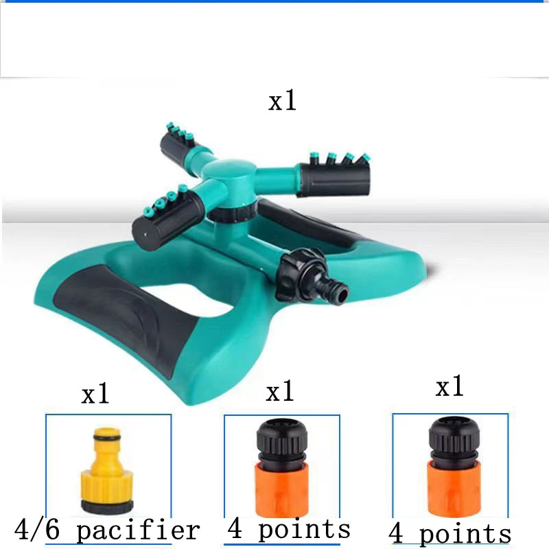 4pcs set Automatic sprinkler green nozzle 360 degree rotating water spray vegetable garden irrigation watering sprinkler irrigat