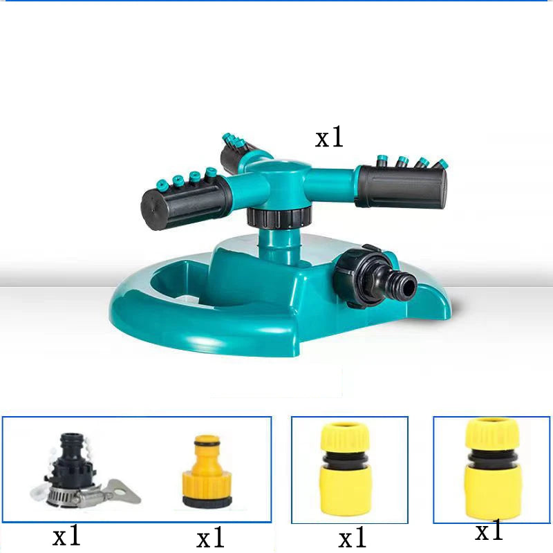 4pcs set Automatic sprinkler green nozzle 360 degree rotating water spray vegetable garden irrigation watering sprinkler irrigat