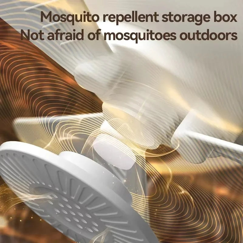 2026 New Wireless Portable Rechargeable Ceiling Fan for Student Dormitories, Small Portable Outdoor Camping, USB Fan for Beds