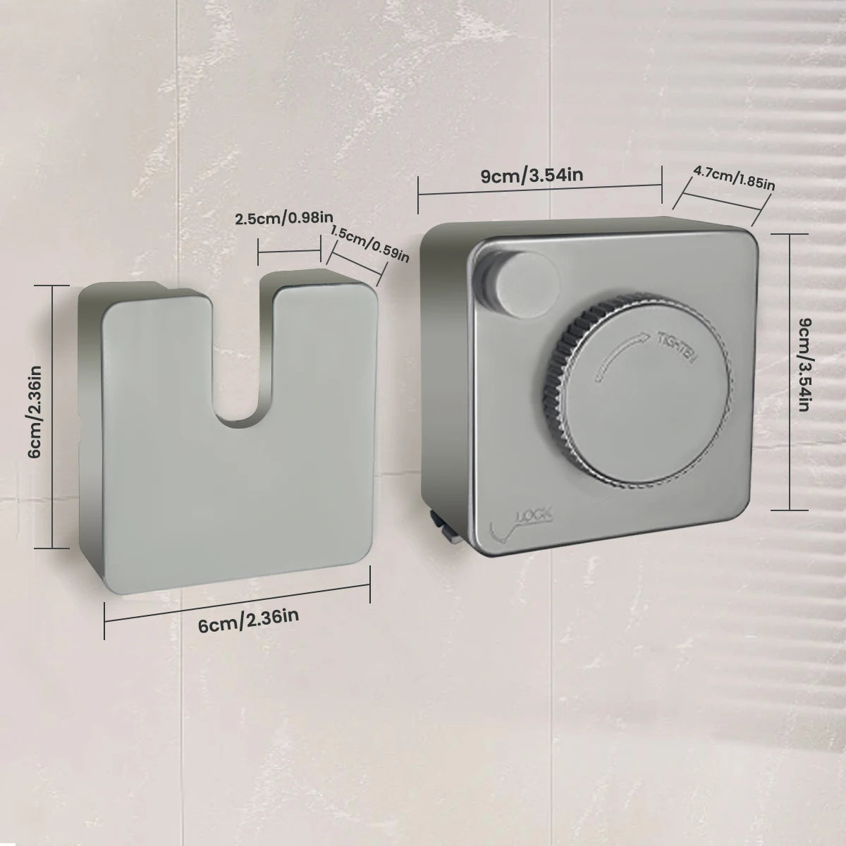 1 Pcs Indoor Retractable Clothesline Non Sagging Outdoor Clothesline Wall Mounted Stainless Steel Rope 15.1 Feet Gray